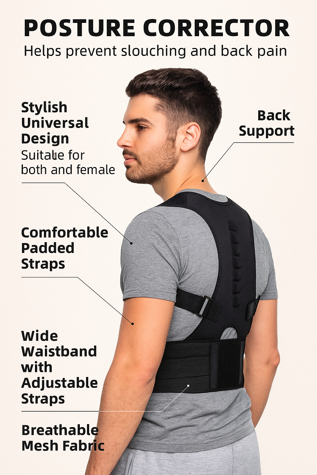 Posture Corrector BELT , The Smart Way to Perfect Posture